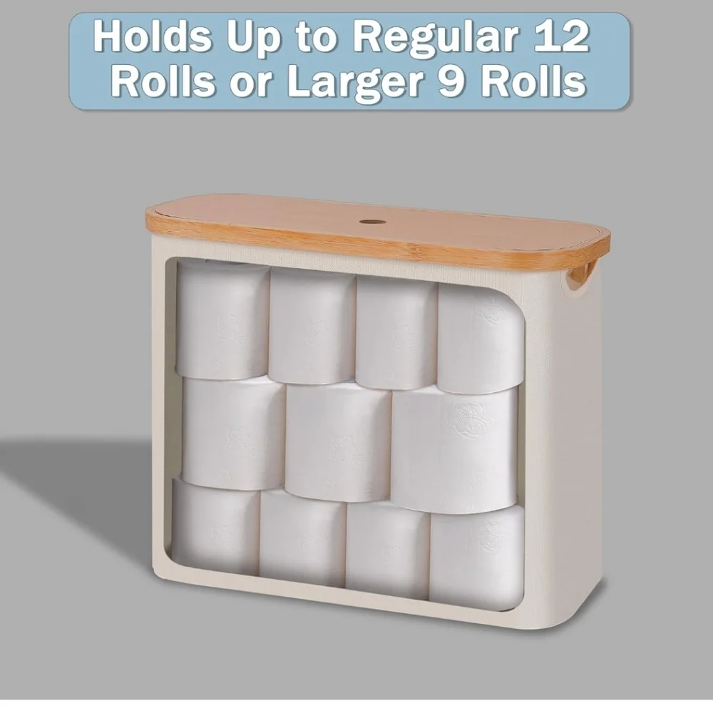 Elegant Cream Toilet Paper Basket